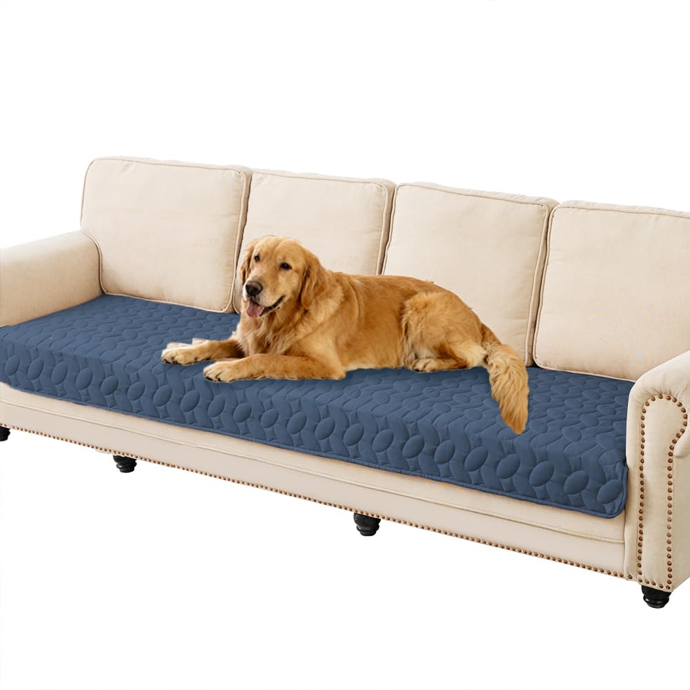 Photo 1 of Ameritex Waterproof Pet Bed Cover Anti-Slip Dog Bed Blanket for Sofa and Furniture Waterproof New Pattern Design (Navyblue, 30x90 Inch (Pack of 1))
