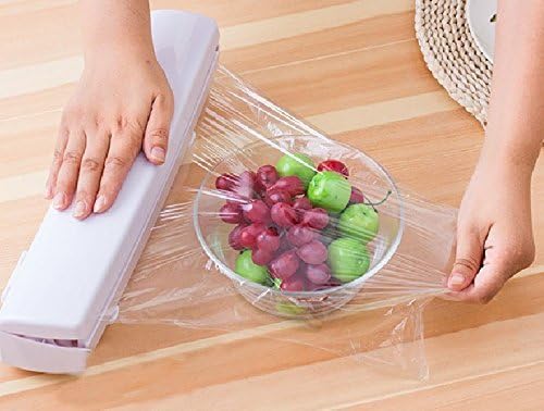 CPEX Home Kitchen Wraptastic Smart Food Wrap Aluminium Foil Wax Paper Dispenser for Food Packaging & Storage