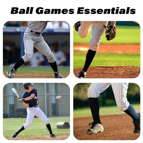 Teen Youth Baseball Socks Boys Teens Softball Socks and Belt Set for Baseball,Soccer.(1 Sock with 1 Belt).4