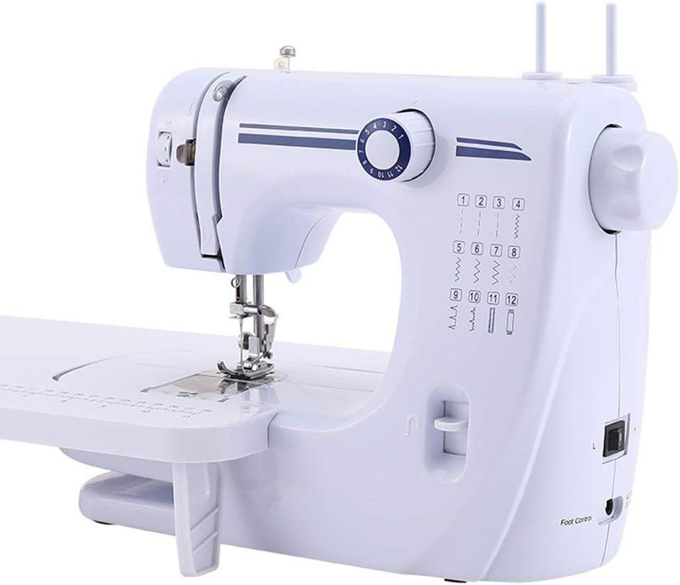 Electric Overlock Machine - Portable Household Sewing Machine Small Overlock Sewing Machine for Thick Fabrics with Overlock Stitch.