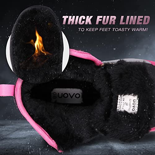 UOVO Kids Boys Winter Snow Boots Ankle Fur Lined Slip Resistant Outdoor Warm Shoes (Toddler/Little Kid)2