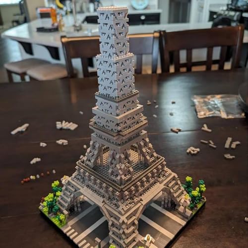 Image of Bestie toys Architecture Eiffel Tower Micro Blocks Set, 3000 PCS Mini Bricks, Gift for Adults and Teens,Landmark Model