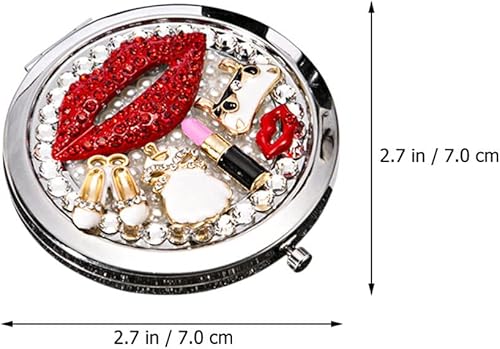 Miniatura 2 de Beaupretty Espejo de viaje compacto de doble cara de metal redondo espejo redondo de metal para mujer dama