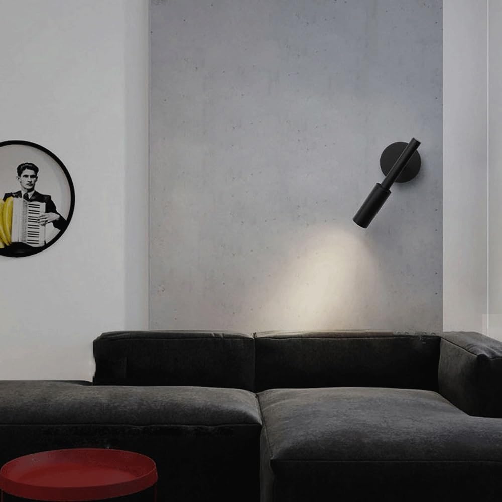 Aplique de Pared LED de Cristal Negro Regulable, Cromado, para baño, Espejo de tocador, Interior, Dorado, para Dormitorio, mesita de Noche, Sala de Estar, Pasillo, Escalera, Porche (Cromo)