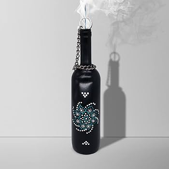 Amazon.com: Sermo Glass Smoking Bottle Incense Holder Burner