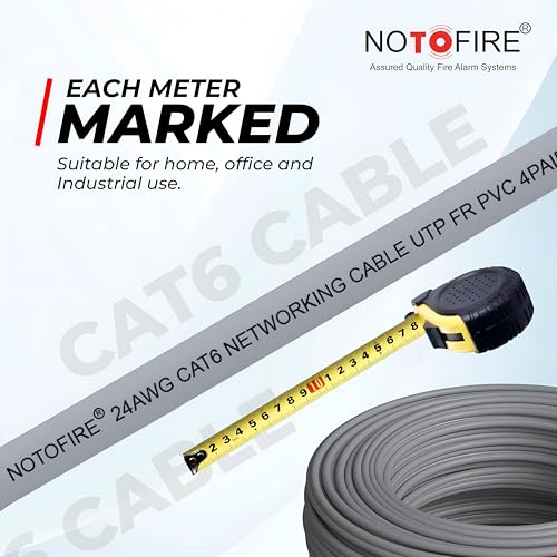Image of NOTOFIRE Cat6 Ethernet Cable, High Speed 550MHZ / 10 Gigabit Speed UTP LAN Cable, Network Cable Internet Cable RJ45 Cable LAN Wire, Patch Computer Cord Gigabit Category 6 Cable for Modem (100 Meter 2)