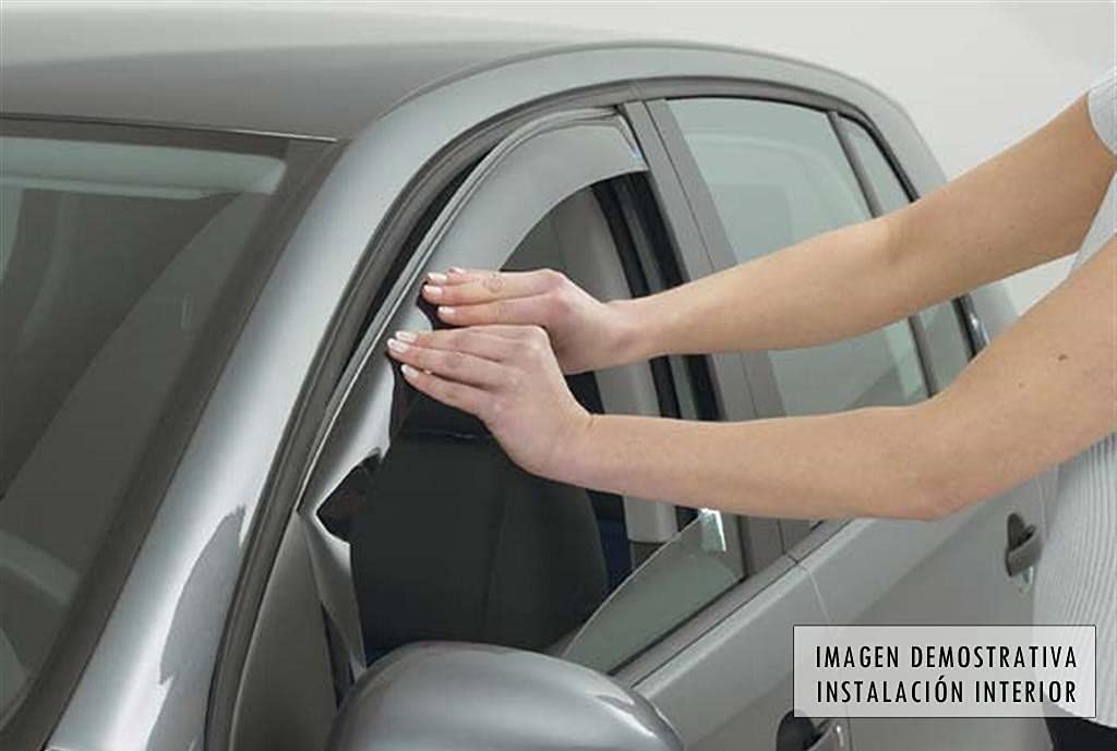 Deflectores Compatibles con Dacia Logan MCV II 2013-2020 - Juego 2 Derivabrisas Delanteros Ventanilla Coche Aire