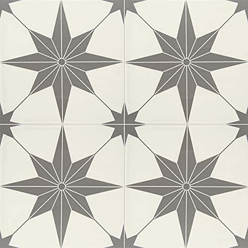 12X12 Truenorth Geometric Pattern Modern Encaustic Style Ceramic Wall Floor Tile (12) #TOP1