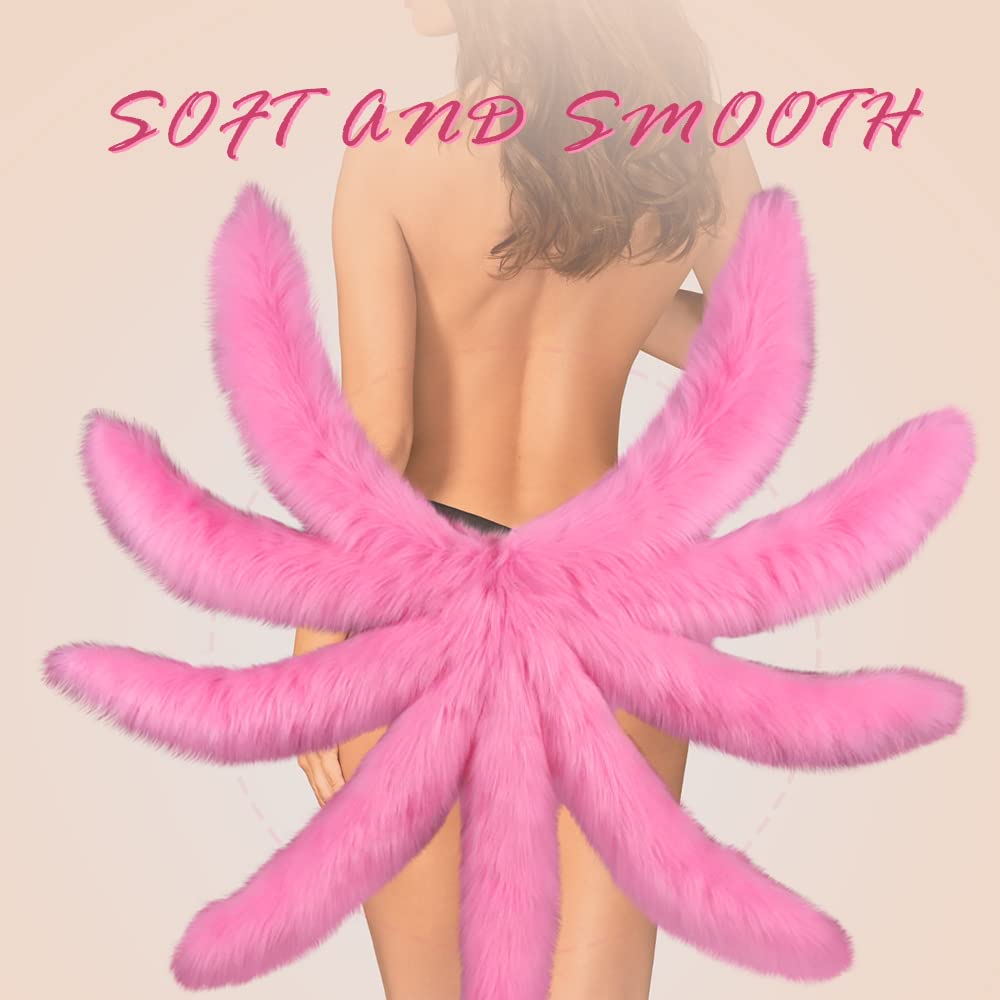 LOL Ahri The Nine Tailed Fox Cosplay Costume Upgraded Transform Pink Model  Tail | Fox Cosplay | Cosplay Costumecostume Fox Tail-Fox Tail Length 80CM :  Amazon.ca: Health & Personal Care