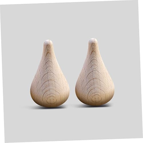 Miniatura 8 de EXCEART Gota de madera en blanco para manualidades Círculos de madera en blanco sin terminar Artesanías de madera en miniatura Proyecto de artesanía