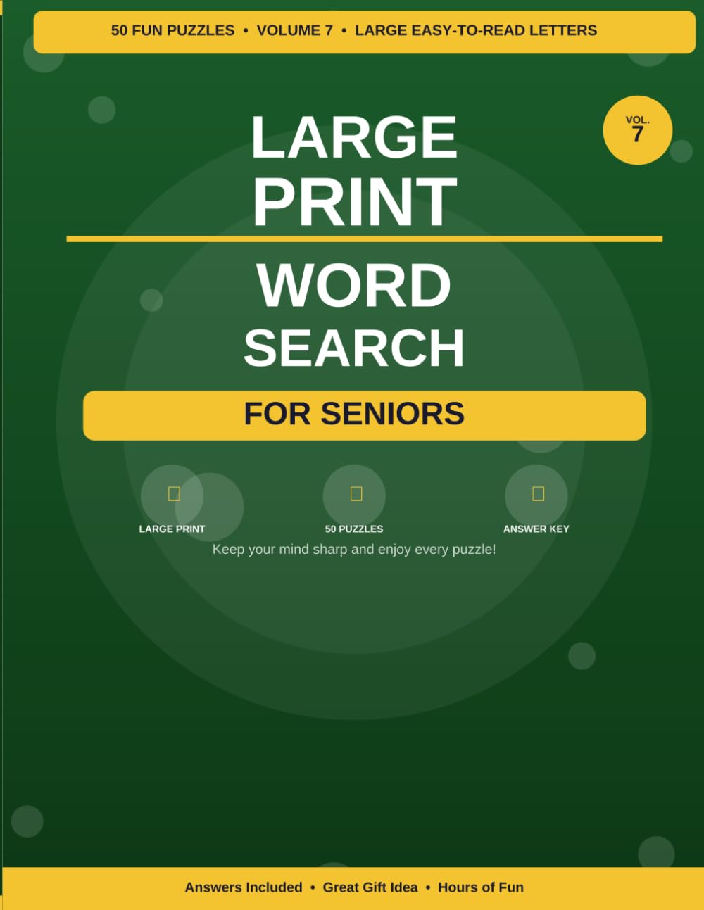 Large Print Word Search for Seniors, Volume 7