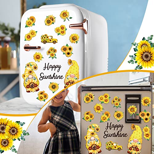 Imanes decorativos de girasol para refrigerador, paquete de 16 miniatura 4