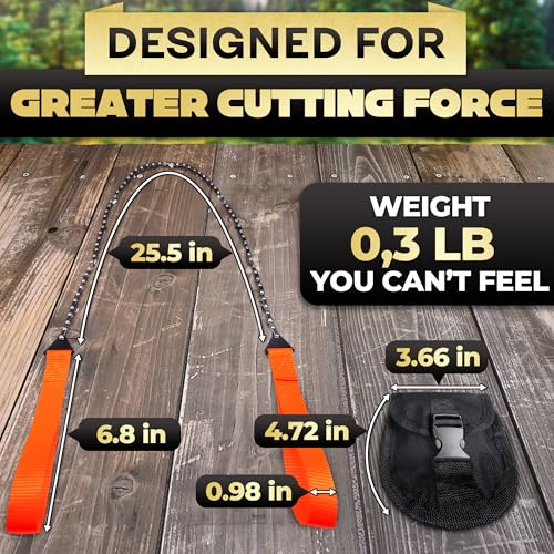 image for VIKROM Rope Saw for Tree Limbs - Pocket Chainsaw for Survival with Bag