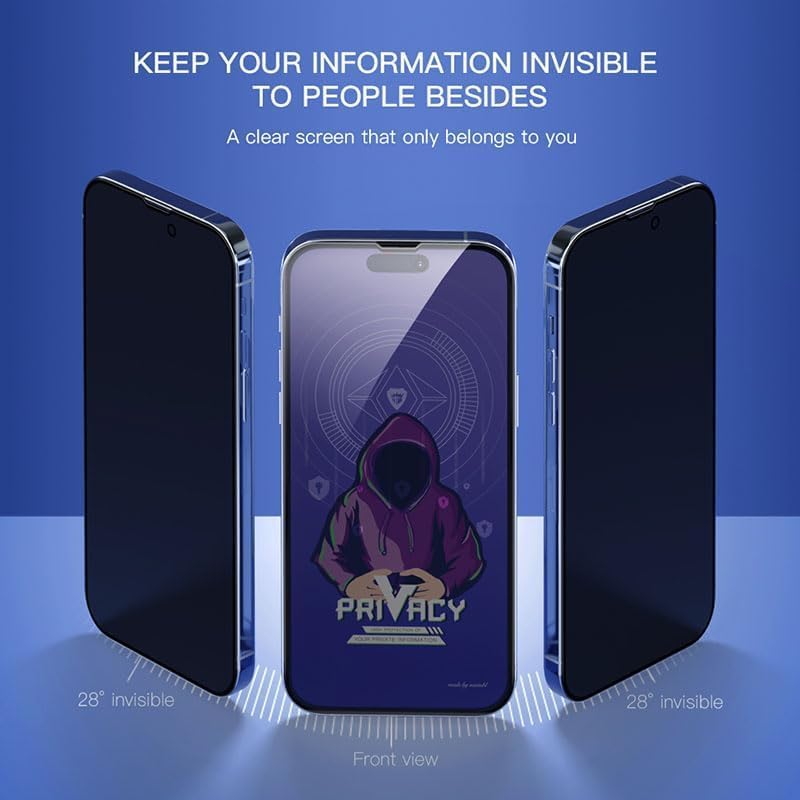Image of Tempered Glass Screen Protector (For iPhone 15 Plus (Privacy))