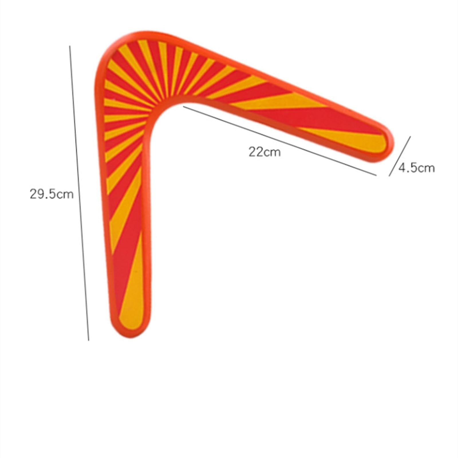 Boomerang di Legno di Ritorno Boomerang a Forma di V per Bambini all'aperto Disco Volante Giocattoli Giocattolo Sportivo(Arancione)