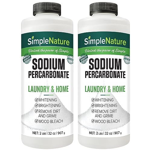 Percarbonato de sodio (1,8 kg en total, 2 paquetes de 0,9 kg) – Limpiador versátil no tóxico biodegradable sin perfume para el hogar, lavandería y terrazas – blanqueador de oxígeno puro – cómodo
