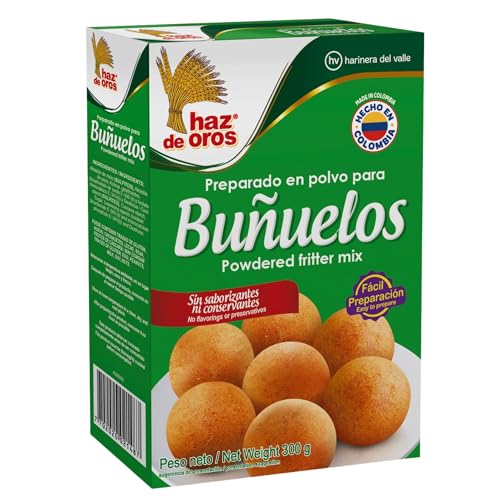 Haz de Oros - Preparado para Buñuelos Colombianos - 300 g - Mezcla Casera - Muy Fácil de Preparar - Sin Saborizantes Ni Conservantes - Ideal para Navidad