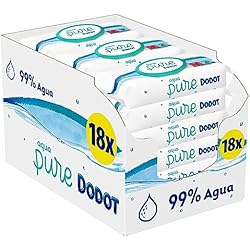 Toallitas Dodot Aqua Pure El Corte Ingles Dodot Toallitas Aqua Pure para Bebé, 99% Agua, 864 Toallitas, 18 Paquetes (14+4 Gratis)