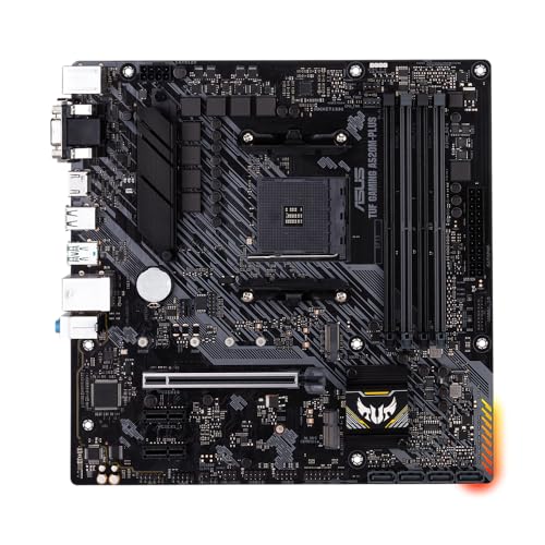 TUF GAMING A520M-PLUS - Scheda madre Micro-ATX AMD B550 Ryzen AM4, M.2, Wi-Fi 802.11ac, SATA 6 Gbps, USB 3.2 Gen. 1, e connettori Aura direzionabili da 2 Gen - Scheda madre - Immagine 1