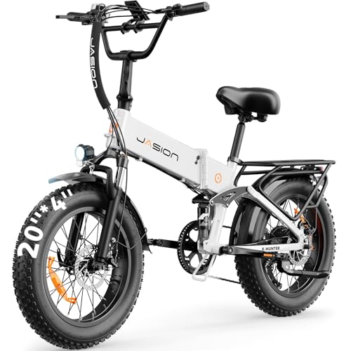 Image of Jasion X Hunter /PRO Electric Bike for Adults,1800W /1400W Peak 20''Fat Tire Foldable Ebike,Folding E Bike Up to 80 /70 Miles Range,720 /624WH Removable Battery,30 MPH E Bike,Certified by UL2849