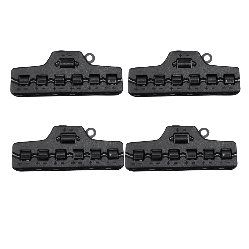 Littimoon for LED Lighting 4pcs 6 Ports Push-in Fast Quick Wire Connector Distribution Wiring Cable Splitter Terminal Block