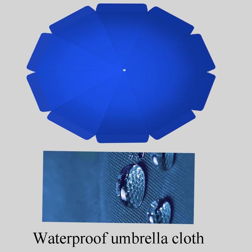 COKYIS Copertura di Ricambio per Ombrellone da Patio, Telo di Ricambio per Parasole con 8 Costole, Baldacchino di Ricambio Rotondo per Spiaggia, 1.8m-2.6m (Color : Red, Size : 2.35m/7.7ft)