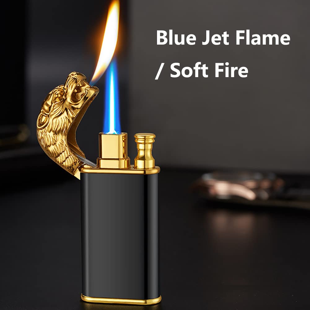 Jet Fackel Feuerzeug Dual Flame – Weiche Flamme & Sturmflamme In Einem, Butannachfüllbar