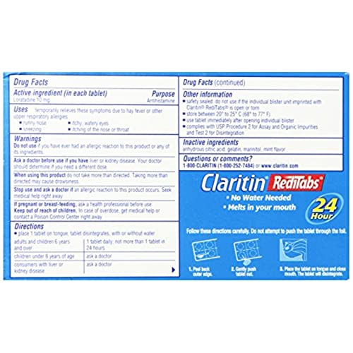 Image of Claritin Claritin 24 Hour Allergy Redi Tabs, 10 Count