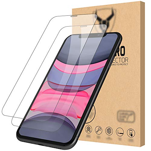 iSOUL Protector de Pantalla para iPhone 11/iPhone XR Protector de Pantalla 2 Unidades Cristal Templado Premium para iPhone de 6,1” (2019)
