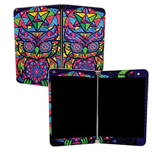 Image of MIGHTY SKINS MightySkins Carbon Fiber Skin for Microsoft Surface Duo - Goodnight Owl | Protective, Durable Textured Carbon Fiber Finish | Easy to Apply | Made in The USA