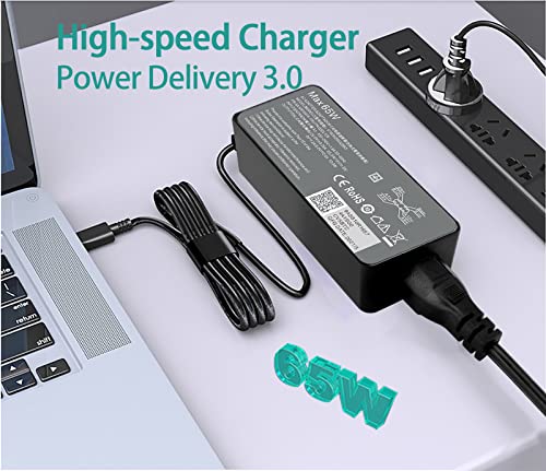 Laptop Usb C Charger For Lenovo Thinkpad 65 Watt 20V 3.25A Type-C Usb Ac Adapter Adlx65Ydc2A Thinkpad X280 X380 X390 L390 E480 E580 E590 E495 T480 T490 X1 Carbon Power Adapter Lenovo Laptop Charger #TOP1