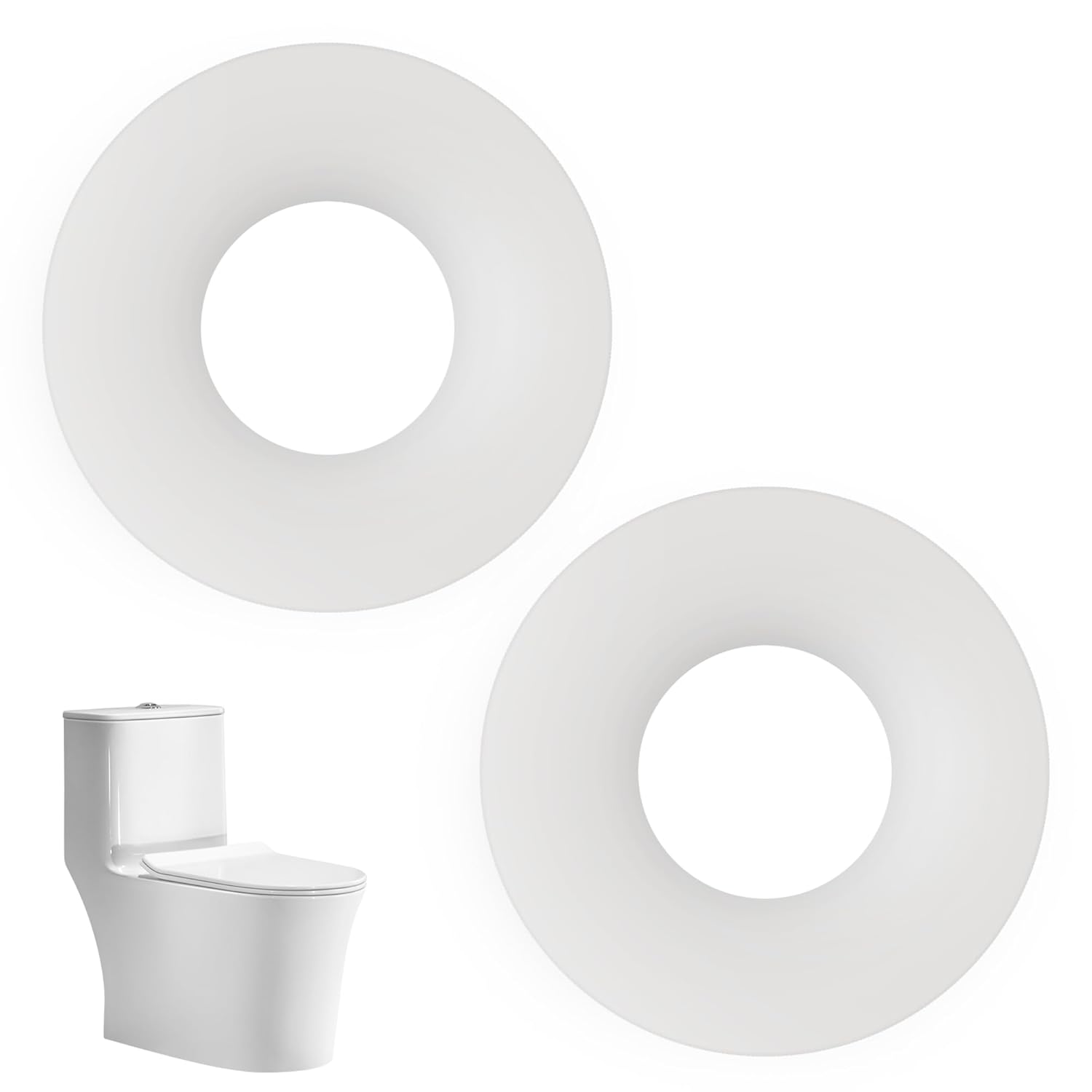 2Pcs Toilet Flush Valve Seals 63mm Flush Valve Seal White Ideal Standard Flush Valve Seal for ...