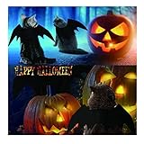 Halloween Haustier Kostüm,Haustier Fledermaus Kostüm,Halloween Hund kostüm, Katze Hund Fledermausflügel mit 2Pcs Pumpkin Bell,für Haustiere, Hunde und Katzen,Halloween Partys