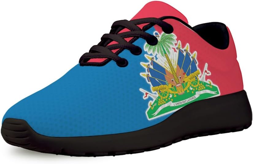 Haitian Flag Shoes for Women Men Trail Running Casual Fashion Sneakers Slip-on Tennis Shoes