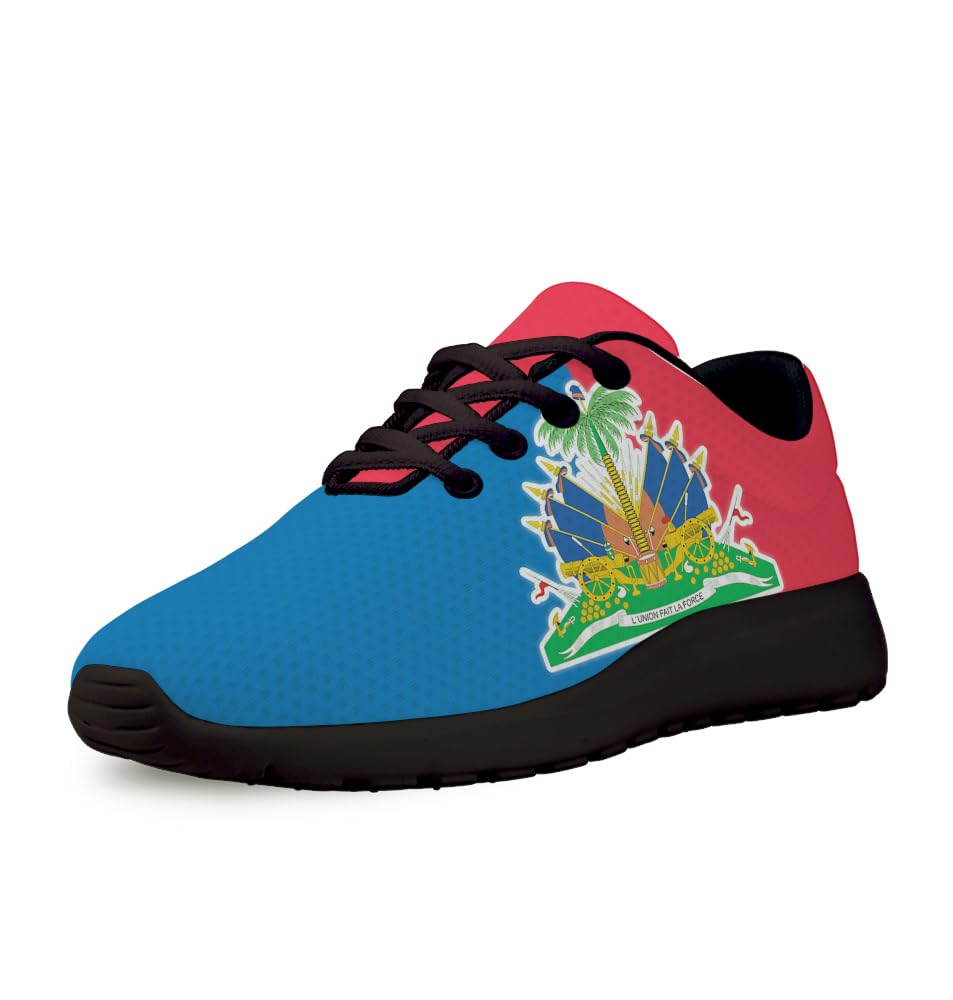 Haitian Flag Shoes for Women Men Trail Running Casual Fashion Sneakers Slip-on Tennis Shoes