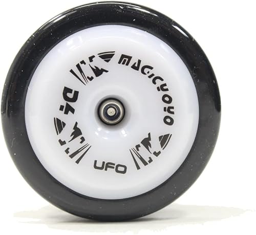 MAGICYOYO Yoyo D4 UFO - YoYo sensible de policarbonato (negro con tapa blanca)
