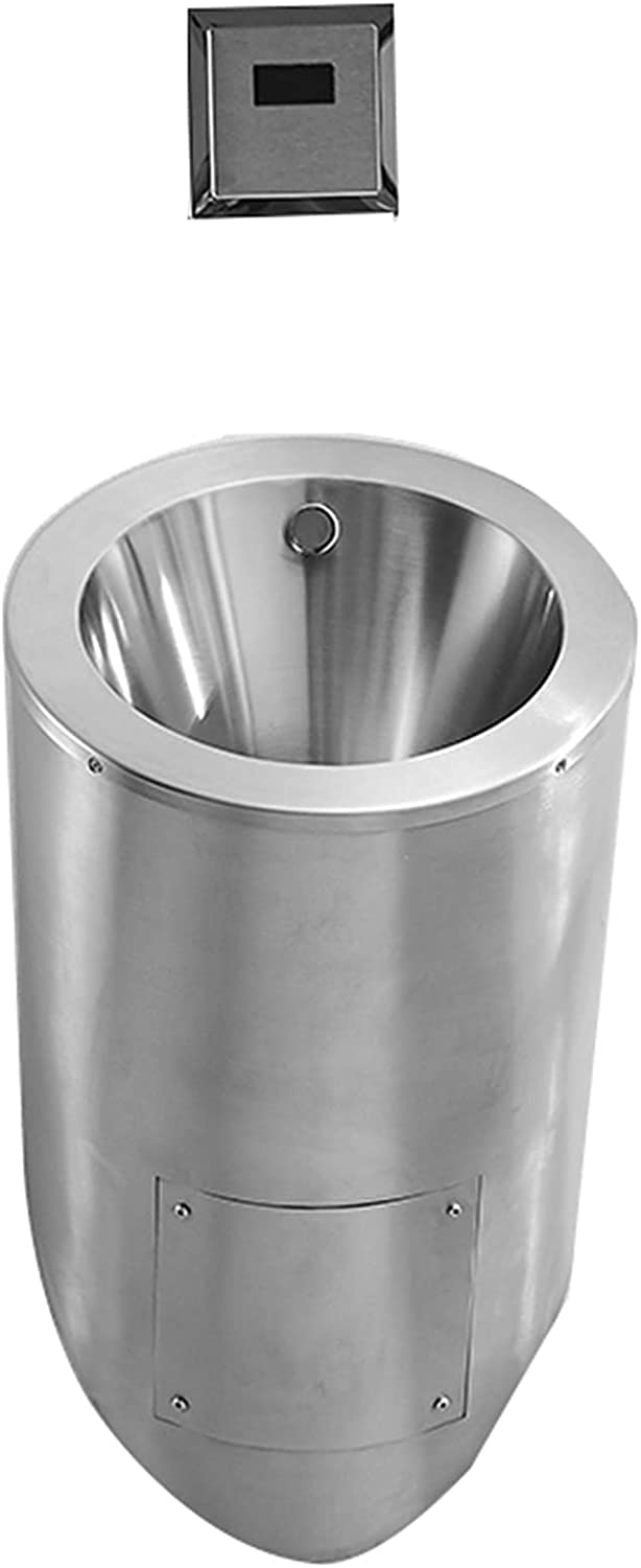 GTHTUHFD Wall-Mounted Men'S Urinal 304 Stainless Steel Urinal, Intelligent Sensor Flushing,Urinal + Sensor,urinal + sensor