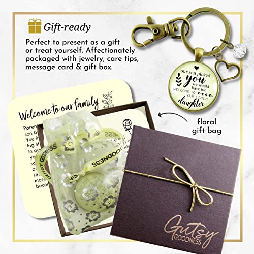 Gutsy Goodness PRKEYW005427 Daughter In Law Keychain Our Son Picked You Wedding Jewelry For Women From Mother In Law Father Key Ring thumb #7