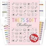 SHINEWIS 75 Soft Challenge Journal for Women A5 Spiral 106-Page Full-Color