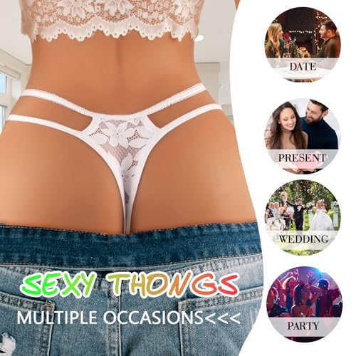 Image of Banamic Sexy Thongs for Women G-String Thongs with Double Straps Panties