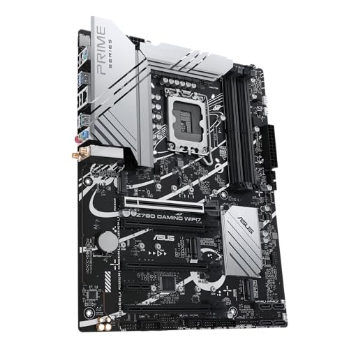 Image of ASUS Z790 GAMING WIFI7 (LGA 1700) ATX motherboard with PCIe 5.0, three M.2 slots, 14+1 DrMOS, DDR5, Realtek 1Gb LAN, HDMI TM, USB 3.2 Gen 2x2 Type-C, front USB 3.2 Gen 1 Type-C, Thunderbolt, Aura Sync