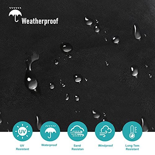 Takytao Patio Chair Covers 27" W X 31" D X 40" H Black For Outdoor Outside Lawn Garden Furniture Waterproof Cloth Covers For Rocking Chair Sofa Couch Deep Seat #TOP4