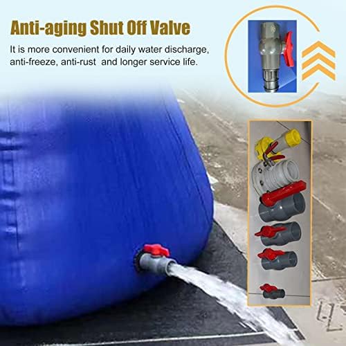 Foldable 500L PVC Water Storage Bag - Outdoor Irrigation Tank for Trees & Agriculture, Large Capacity Water Reservoir with Faucet (100x80x70cm / 132 Gallon)