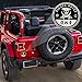 Pirate Badge Rated Car Emblem, 4 x 4 Metal Automotive Badge 3D Metal Car Badges Emblems Round Decals B Decals Stickers Compatible with Jeep Wrangler Vehicles Trucks