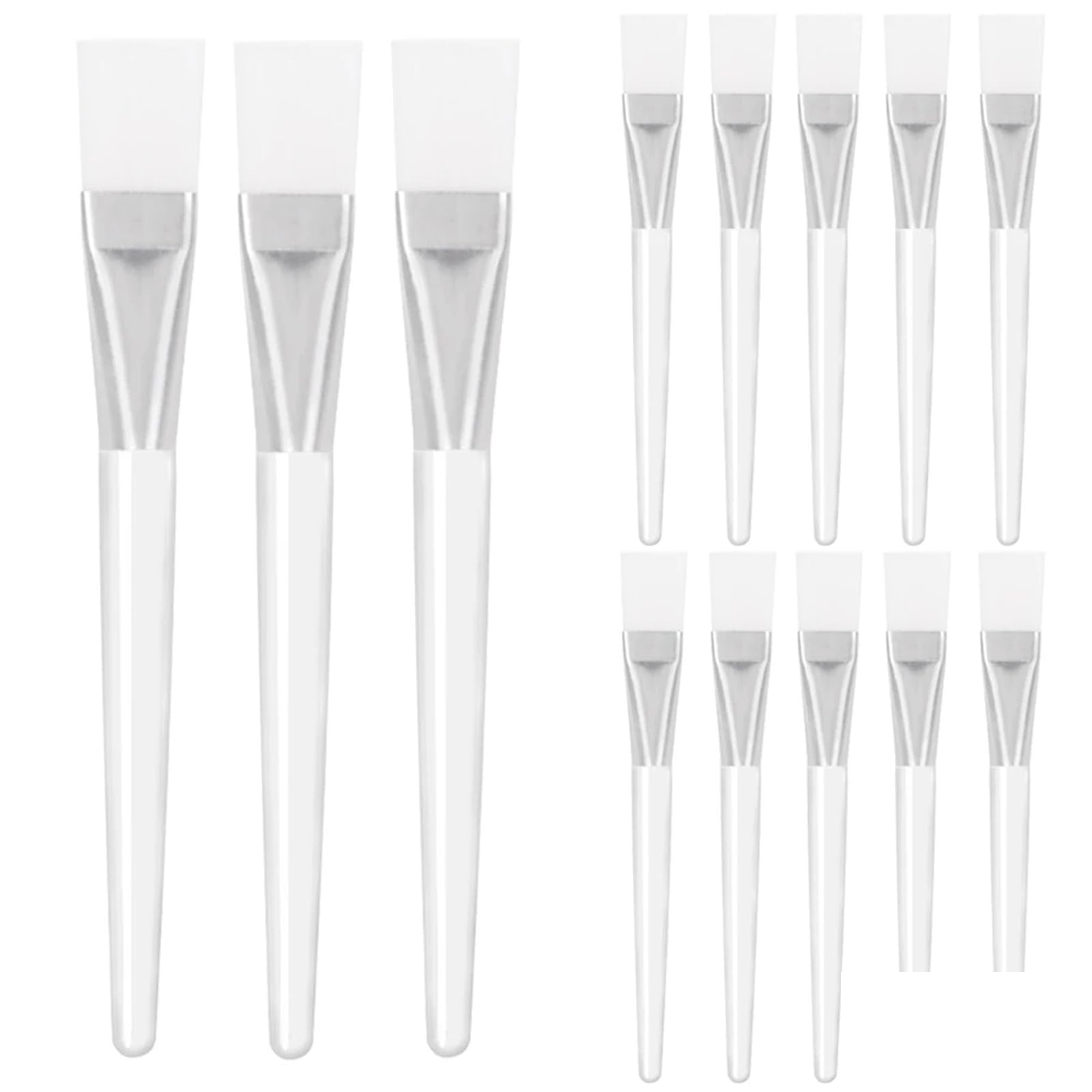 Aplikator do maseczek, Zestaw pędzli do masek Multicolor 3/5/15 szt. Przenośne narzędzia majsterkowania dla kobiet/./Estetyk(Transparent 15pcs)