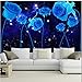 Produktbild Die Kundenspezifischen 3D-Wandgemälde, Schöne Blaue Rosen 3D, Himmelhintergrund Papel De Parede, Wohnzimmersofa Fernsehwand-Schlafzimmerwandpapier Möbeldekoration (W)200x(H)140cm