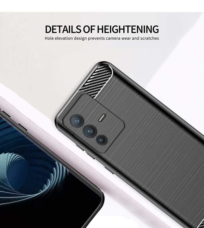 Image of ELICA Shockproof Perfect Fitting Rubber Zebra Hybrid Edge to Edge Cover for Vivo V2132 - Black