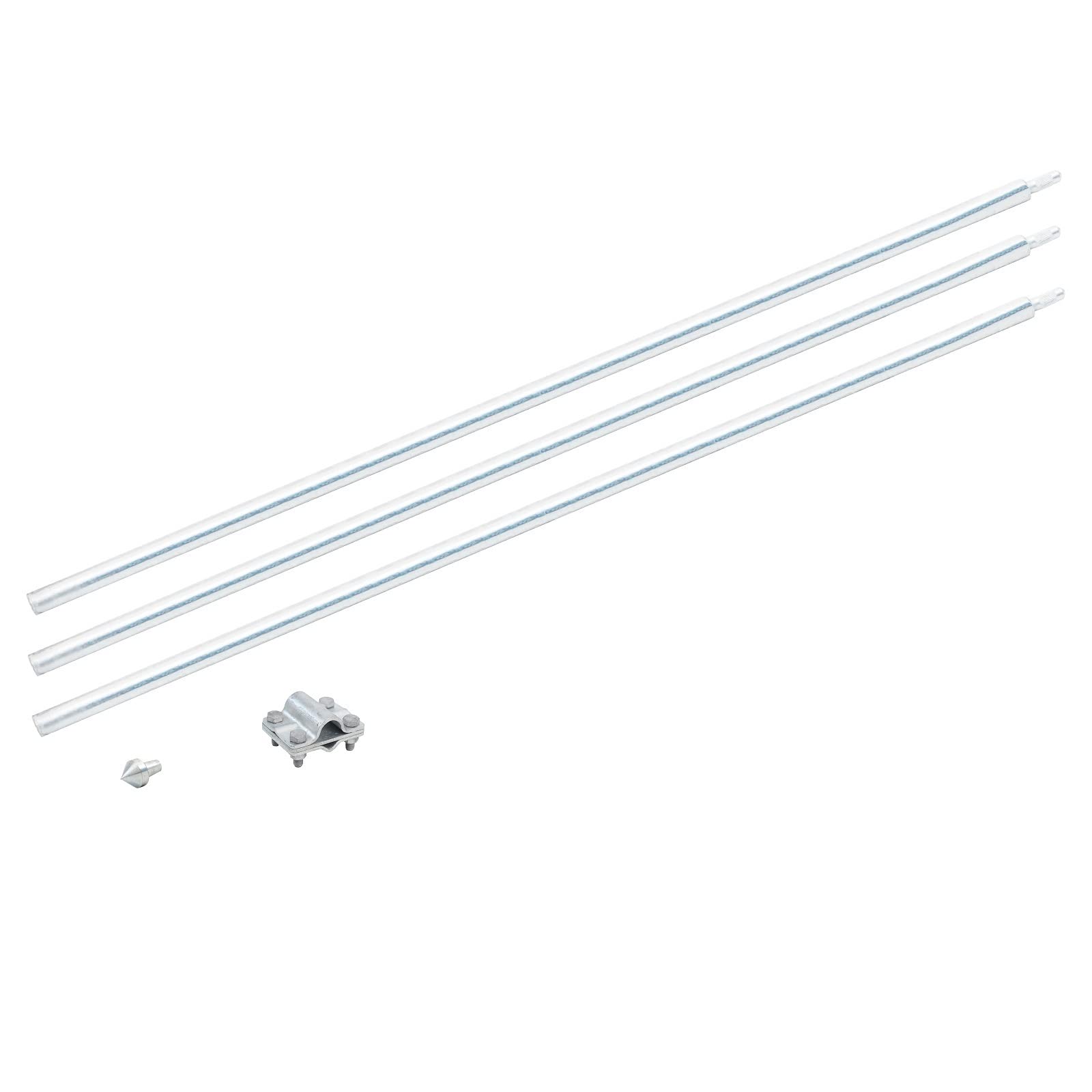 Tiefenerder Erdung Ø 20mm feuerverzinkt optional SDS Max - Schlagkopf - Schlagspitze (3m Set mit Klemme)
