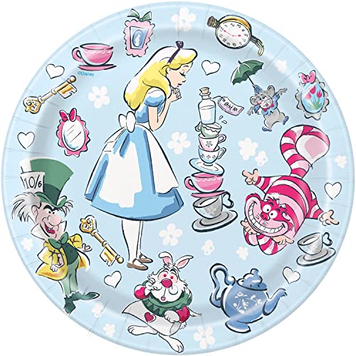 Disney Alice in Wonderland Round Dessert Plates - 7" (Pack of 8) ...