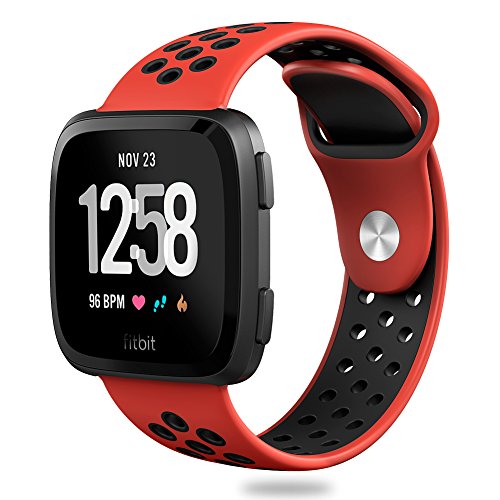 Hagibis Bands Compatible with Versa Sport Silicone Replacement Strap,Breathable Accessories Wristband for New Versa Smart Fitness Watch